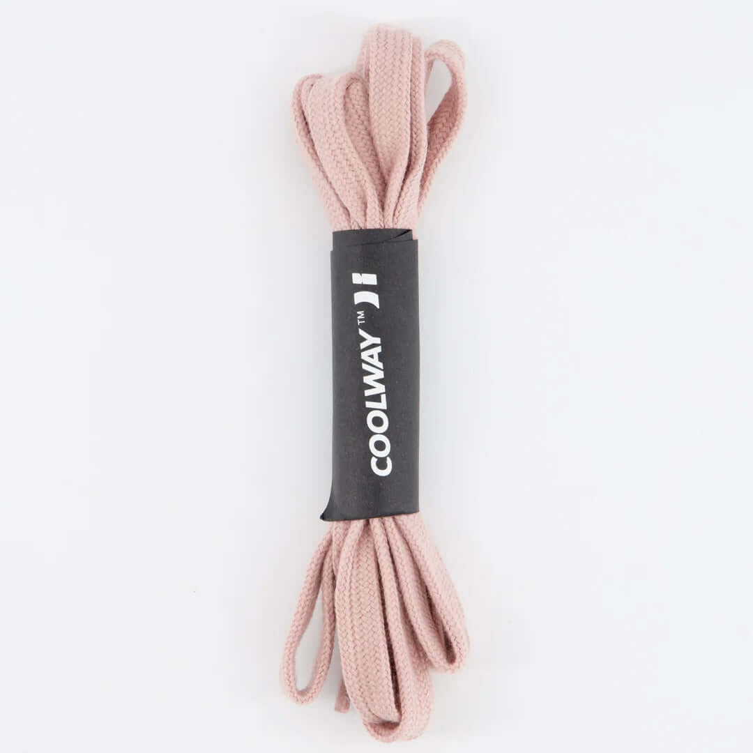 Coolway roze sneaker veters verpakt met logo, perfect voor het personaliseren van sneakers.