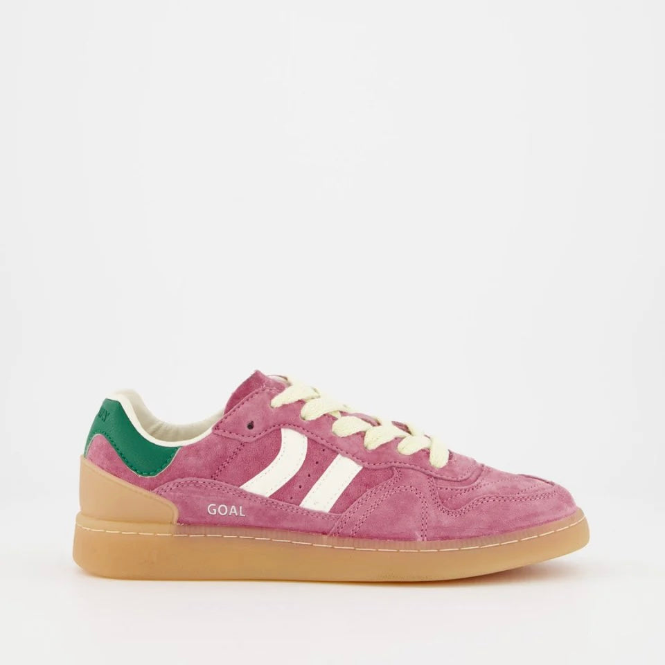 Coolway I Goal PNK roze limonade sneakers met retro-moderne uitstraling en suède bovenwerk.
