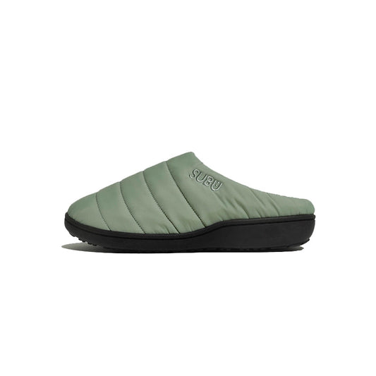 Subu F-Line Smoke green slippers with a minimalist design, perfect for indoor and short outdoor use.