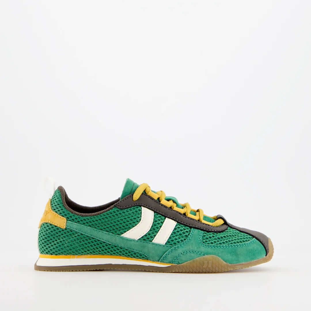 Coolway I Nilo GRN Terrain X sneakers in groen en geel met retro hardloopdesign en sportieve uitstraling.