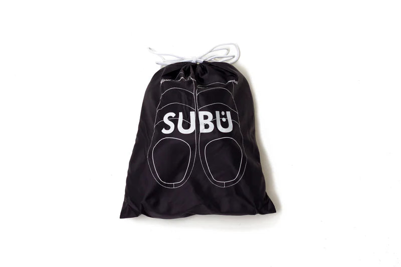 Subu storage bag featuring logo design, ideal for keeping your Subu I F-Line Black slippers protected.