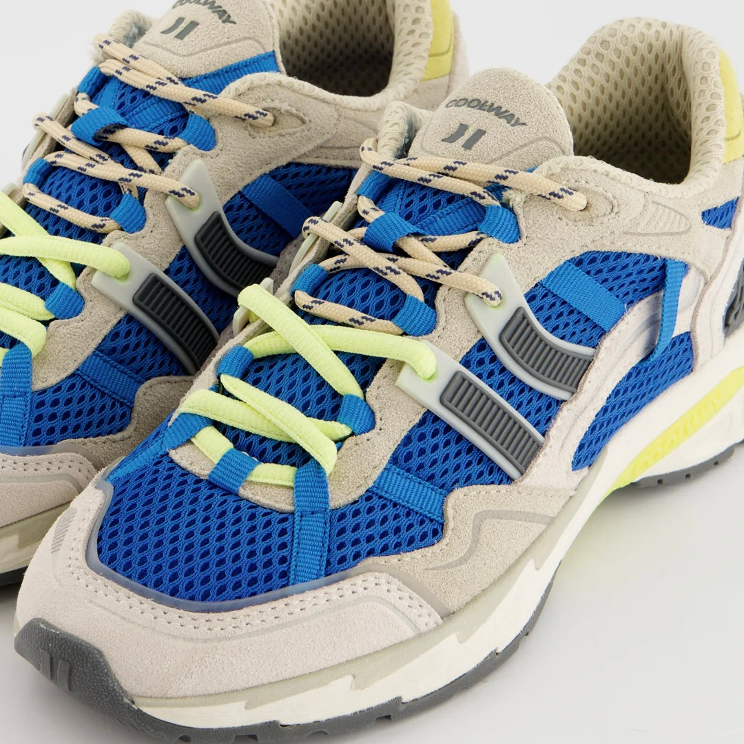 Coolway I 2003 BLU Blue Motion retro sneakers in blauw met trendy details en ademende materialen