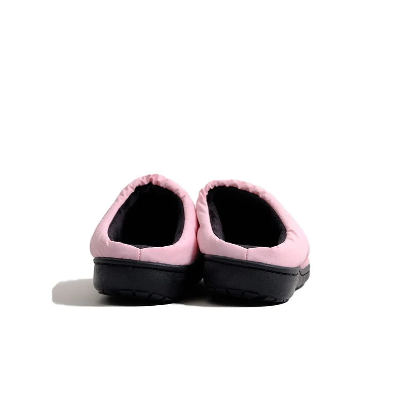 Subu I F-Line Pink slippers showing the back view with a minimalist design for comfort indoors and outdoors.