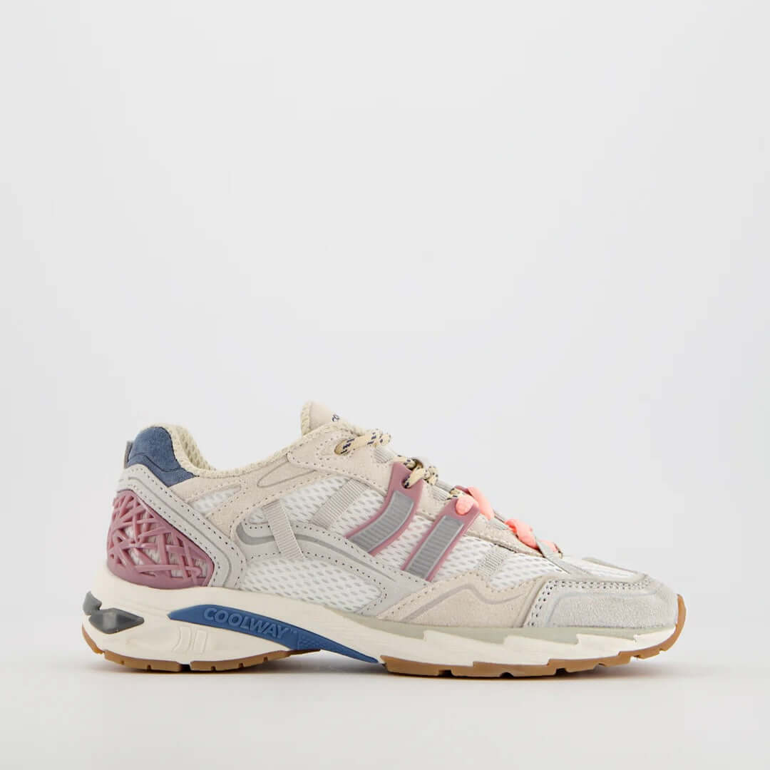 Coolway I WHT glow rush sneakers met suède en mesh voor stijl en comfort in sportief-retro design.