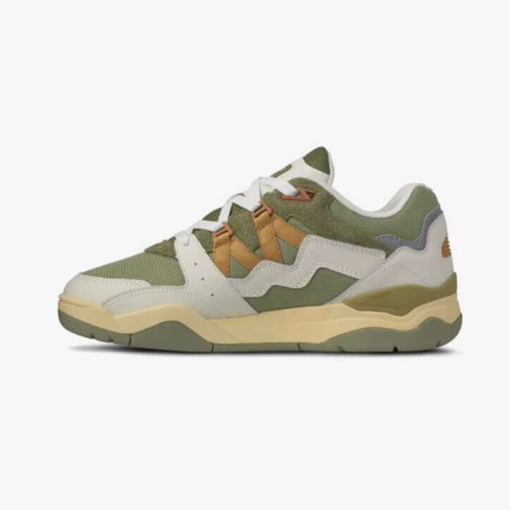 Karhu I Fusion XT Icicle / Oak buff unisex sneaker met retro 90s-look en moderne technologie.