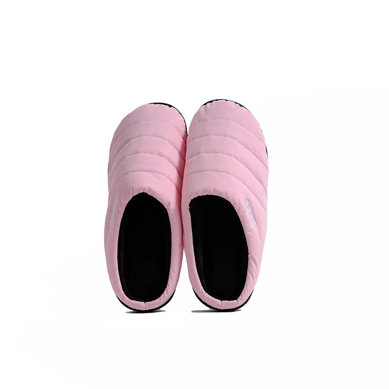 Subu I F-Line Pink soft warm slippers with minimalist design, ideal for indoor and short outdoor moments.