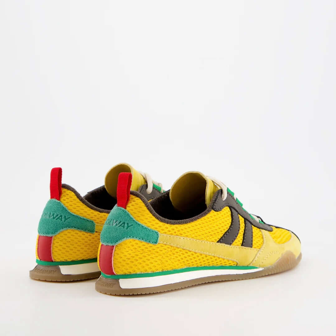Coolway Nilo MOS Summit sneakers in yellow with retro design and vibrant colors, perfect for casual wear.
