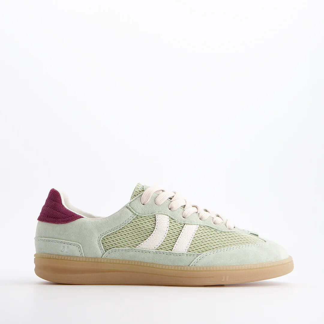 Coolway I Baresi GRS Lux mint sneakers met retro-sportieve uitstraling en suède bovenwerk.