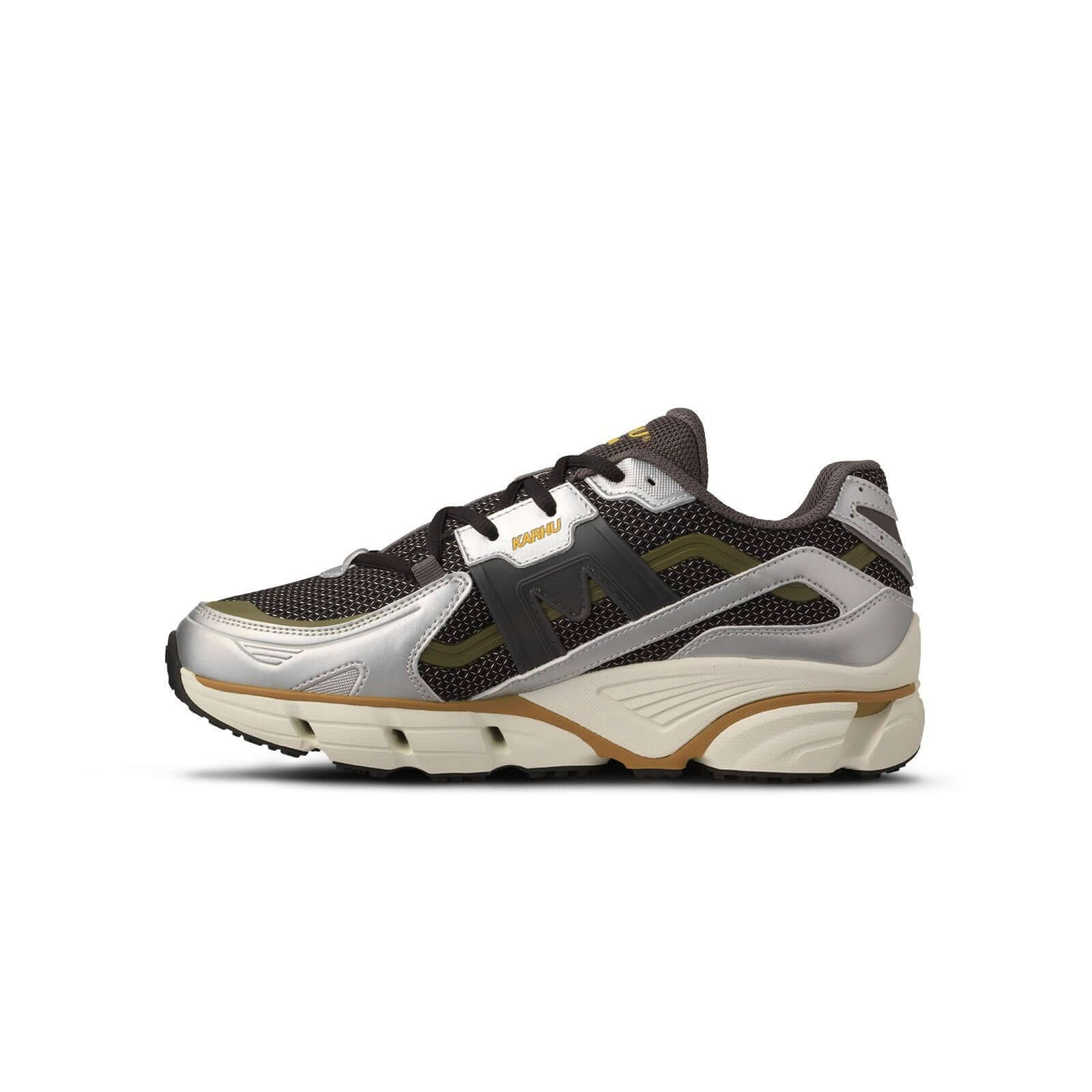 Karhu I Super Fulcrum Silver/Dark gull gray sneaker with retro design and modern technology.