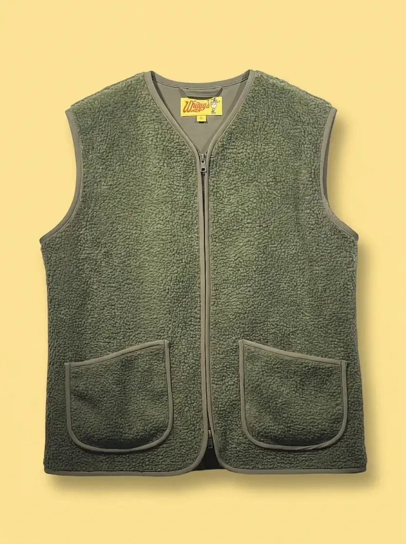 Wiggy's Supply OG Bodywarmer in green, stijlvol en functioneel vest met twee voorzakken.