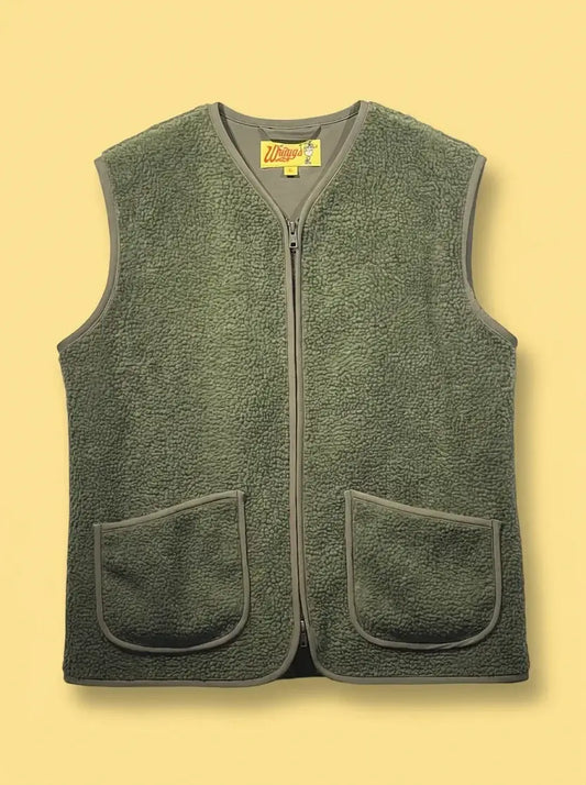 Wiggy's Supply OG Bodywarmer in green, stijlvol en functioneel vest met twee voorzakken.